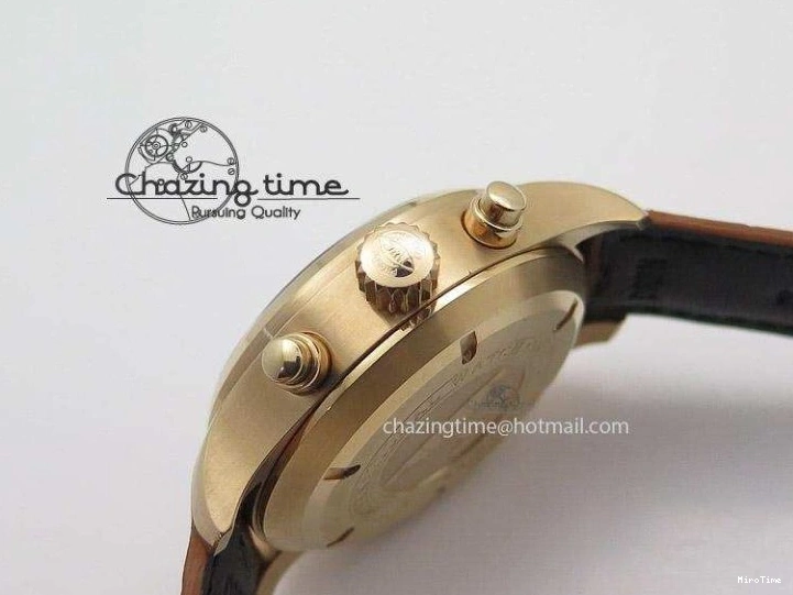 MIROTIME 0131 Youthful Pilot Chrono RG 3878 Gray Dial on Light Brown Leather Strap A 7394